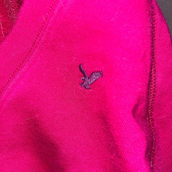 Y2K vintage American eagle pink cropped hoodie - Picture 3 of 4
